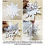 Décorations de flocons de neige d'hiver de Noël, guirlande de 12 flocons de neige et 12 flocons de neige scintillants 3D pour les décorations de Noël