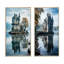 «Castles Dreamy Reflections», 2 pièces sur toile-2134873370-2134873380