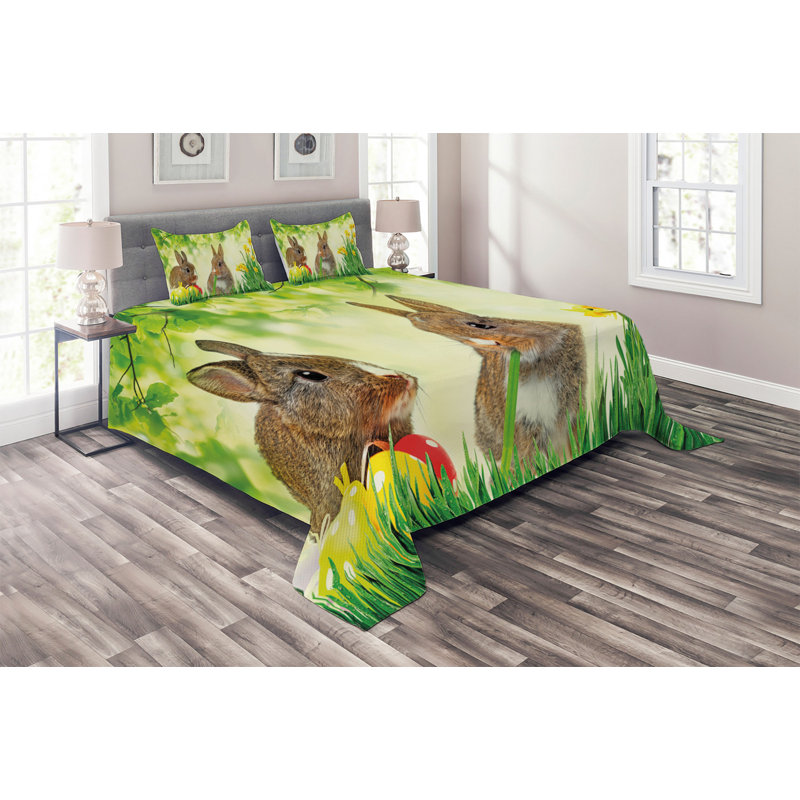 Farmhouse / Country Coverlet, King Bedspread + 2 Shams