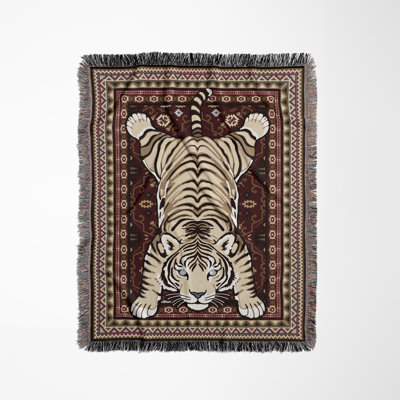 Roy Tiger Cotton Blend Blanket Throw