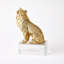 Lion Sculpture-Brass/Crystal