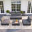 5 - Piece Outdoor Conversation  Set, 4-Person Sofa Seating Group with 6" Thick Cushions