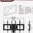 Black multi-functional TV cabinet height-adjustable stand rotating 3 layers