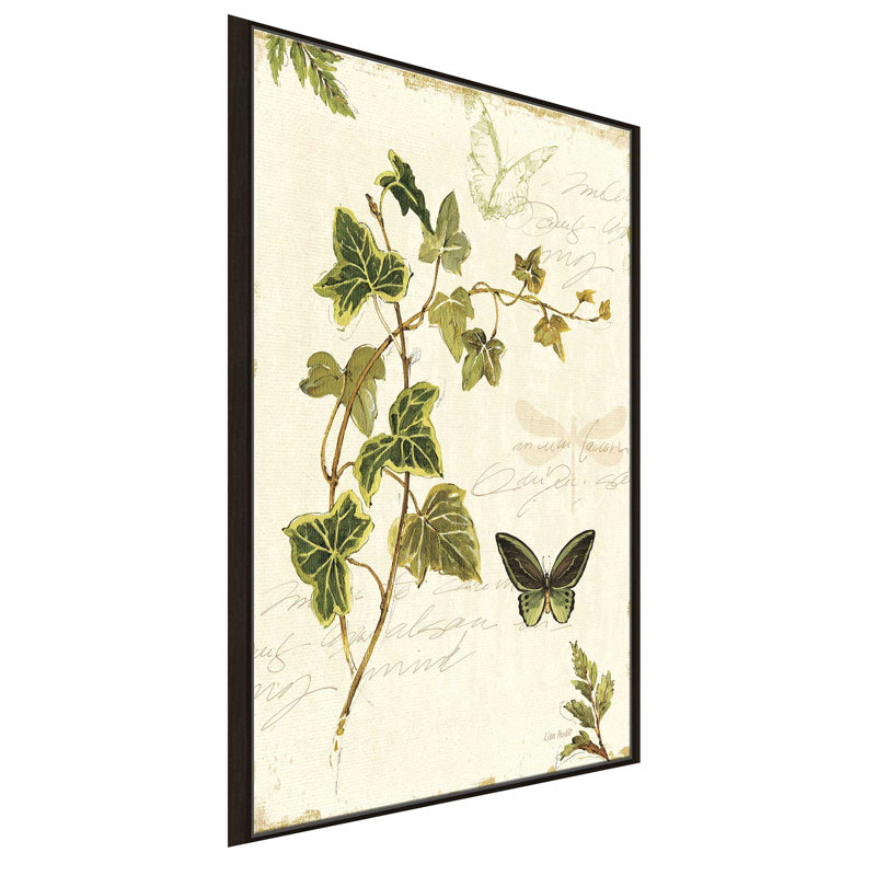 Ivies and Ferns IV Crop - peinture, L 27,5 po x H 43,5 po, Encadrement brun