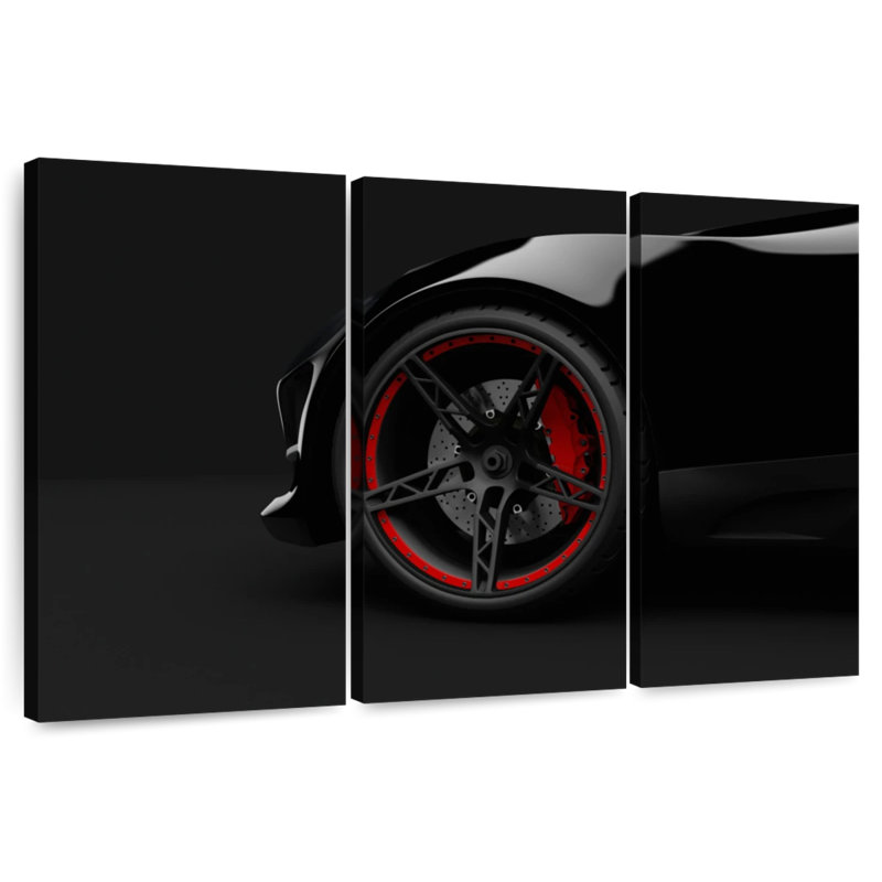 Voiture de course noire Mehar Sleek, H 20 po x l 33 po