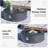 Massapequa 40.5-Inch Round Iron Propane Outdoor Fire Pit Table with Tank Cover, Lid and Rain Cover-315796518