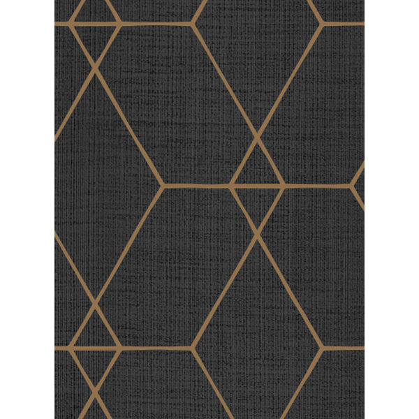 Gold Peel and Stick Modern Wallpaper Geometric Hexagon Contact