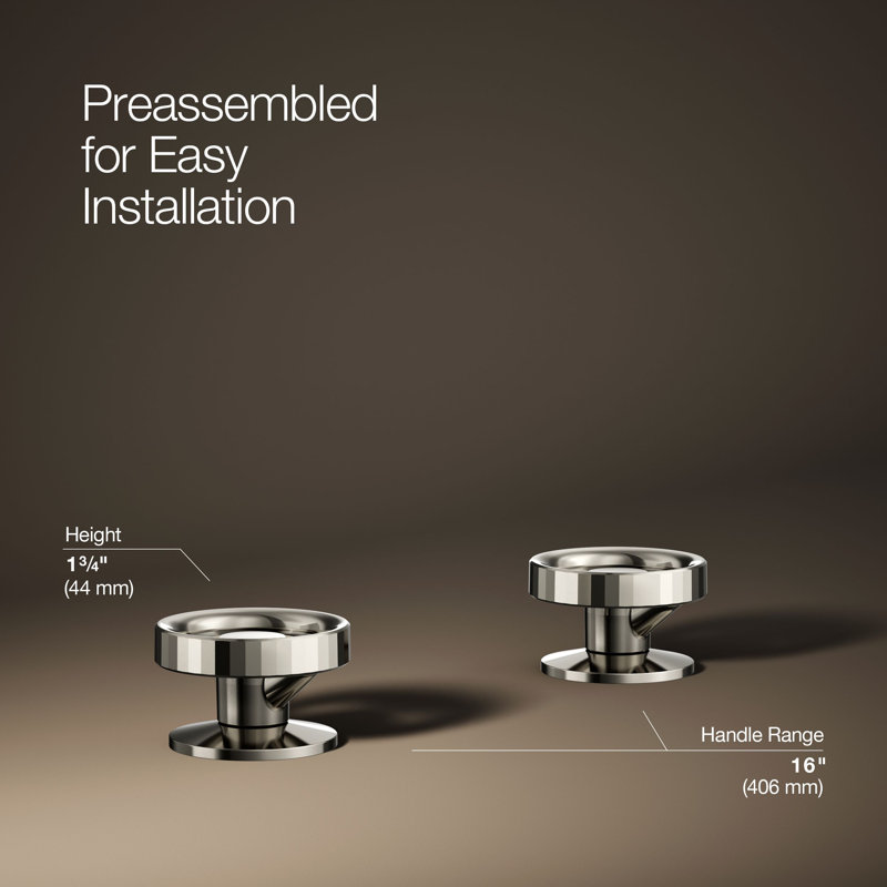 Components Industrial Bathroom Sink Faucet Handles, Nickel