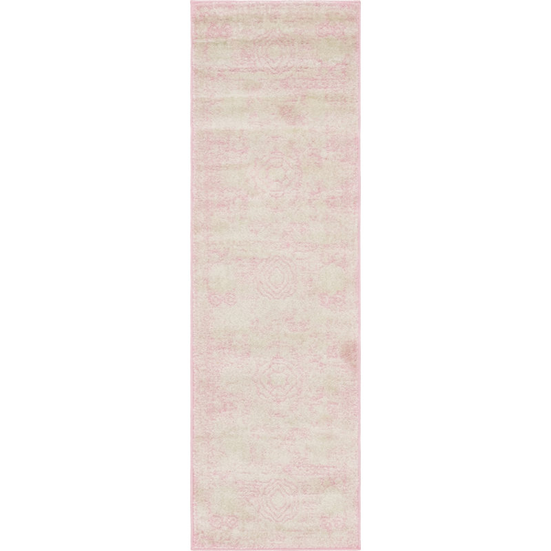 Tapis oriental rose / ivoire Fawe, Tapis de couloir 2 pi x 6 pi 9 po