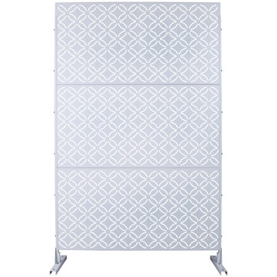 Écran d'intimité extérieur et intérieur en métal 76 po H-48 po, écran d'intimité décoratif autoportant pour terrasse de balcon de terrasse, panneaux de clôture d'intimité pour jardin extérieur PS107