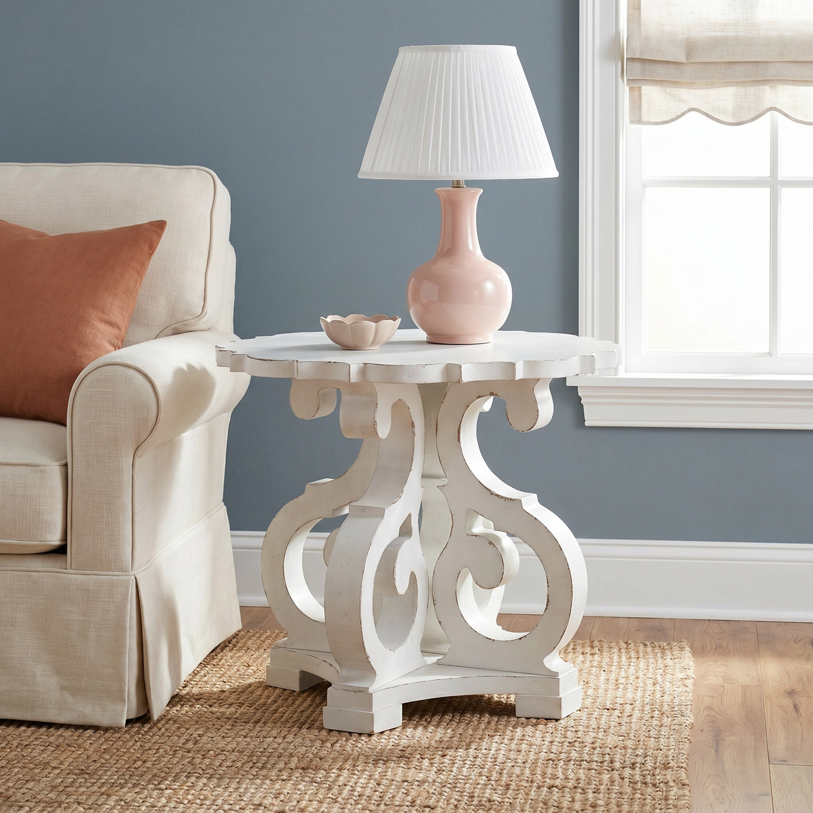 Country Living 30" End Table, White