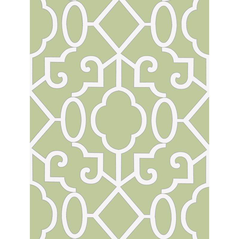 Oriana Geometric Metallic Wallpaper Roll, Pear