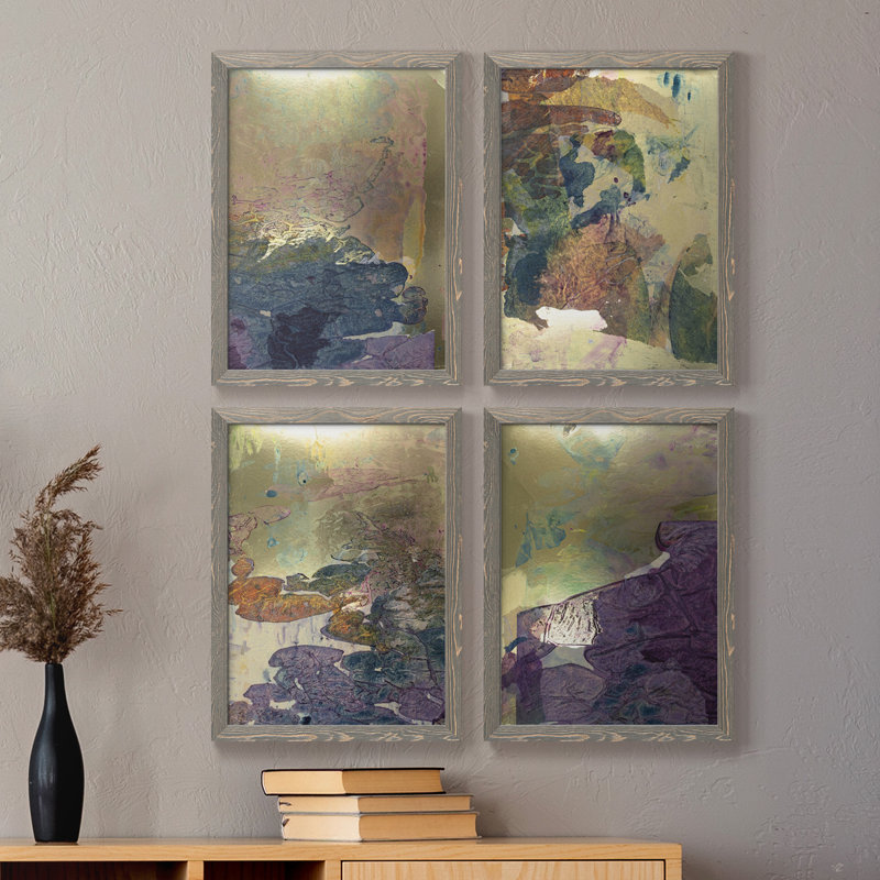 «Monet's Landscape I», toile encadrée de qualité supérieure - prête à être accrochée, Gris, H 31,5 po x l 47 po x P 1,5 po