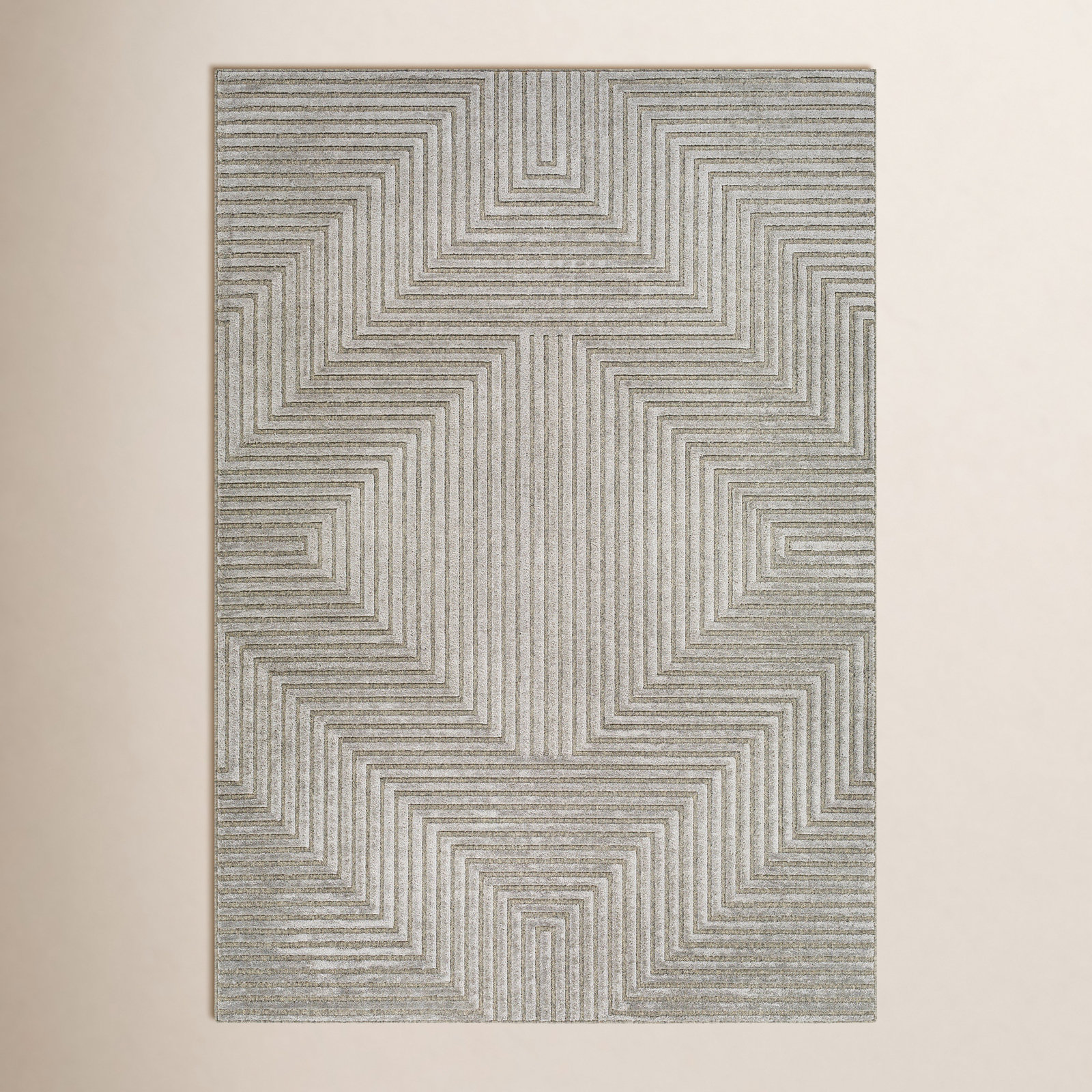 Balsham Geometric Rug, Rectangle 2' x 3'