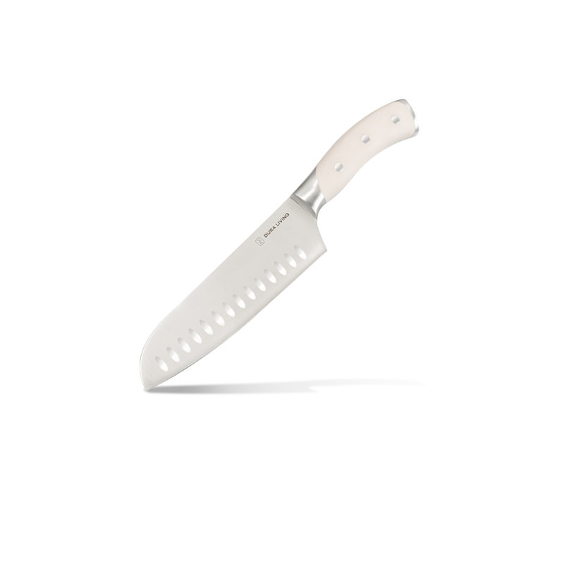 Couteau Santoku de 7 po Dura Living, Crème