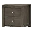 Table de chevet 2 tiroirs Burlington, gris-889377813
