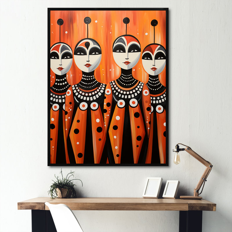 Art moderne moderne, ballet matriochka, Black Picture Framed, 20" H x 12" W