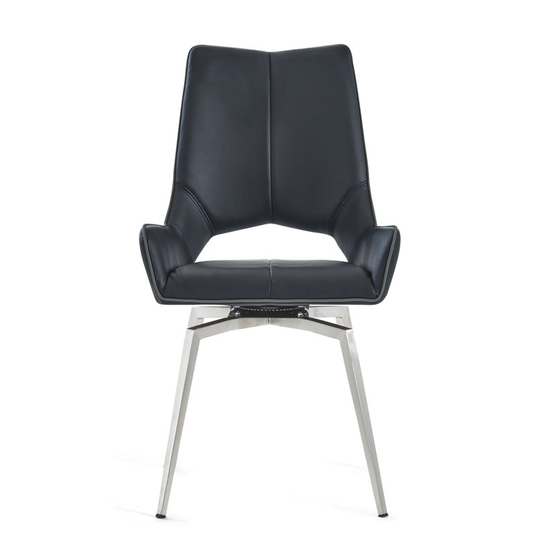 CHAISE NOIR PIVOTANTE JACK (ENSEMBLE DE 2)