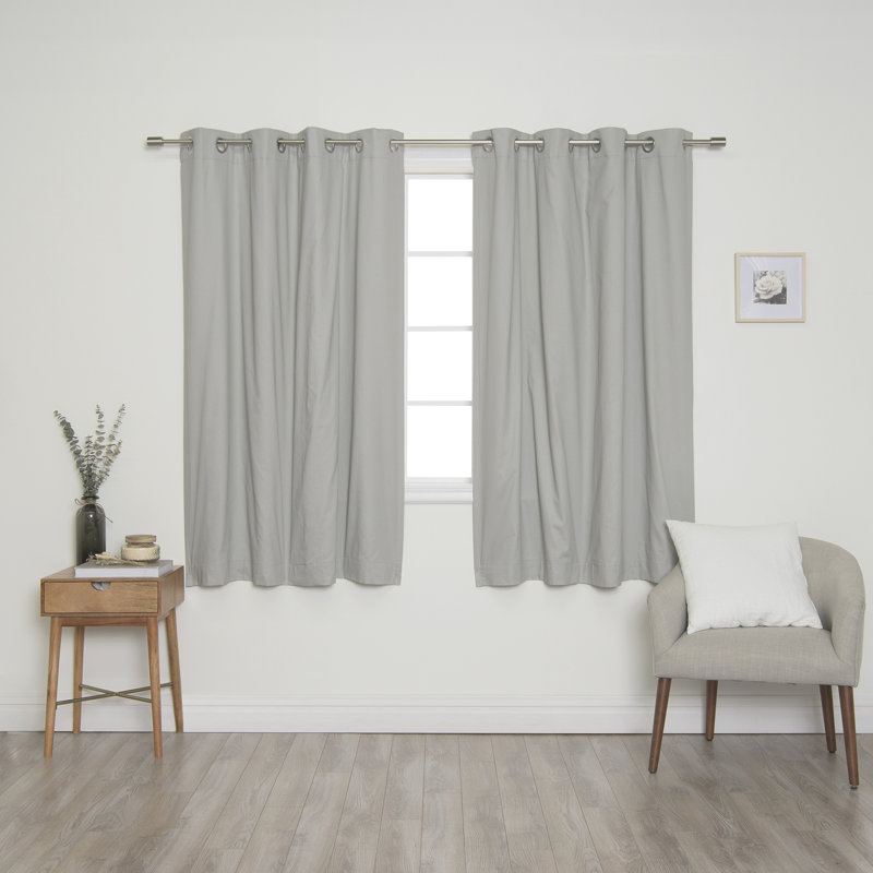 Hocking Cotton Blend Blackout Curtain Panel Pair, Ivory, 52" W X 84" L