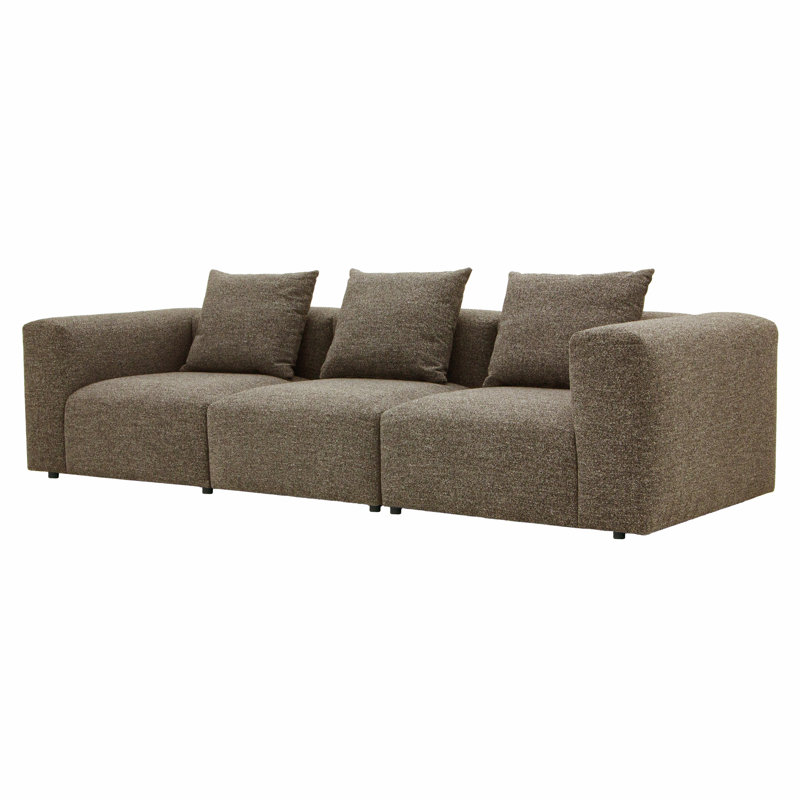 3 Seater Sofa & Chaise, Brown