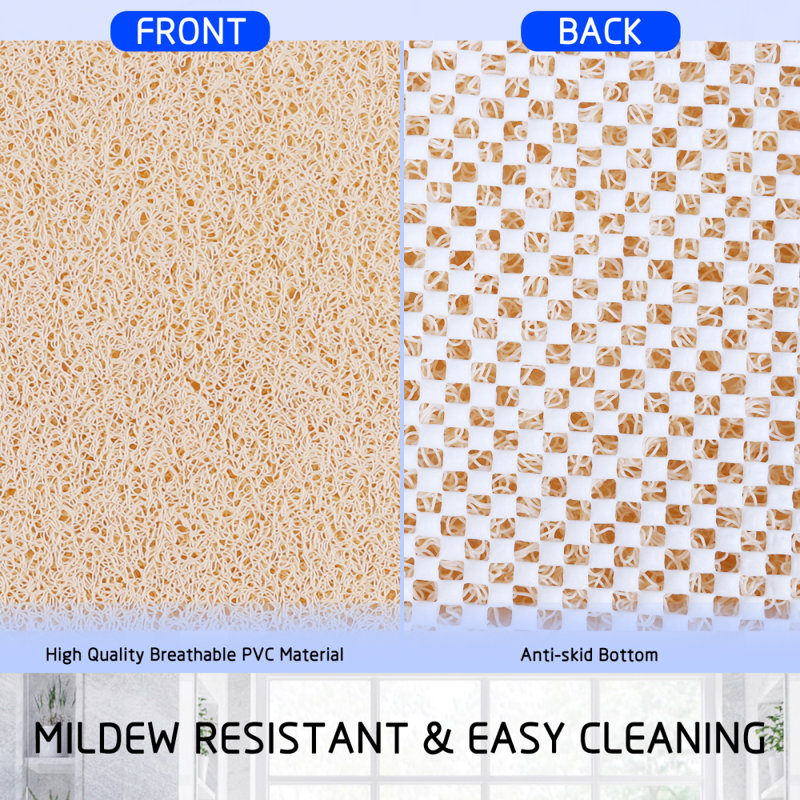 Tapis de bain Fedelina avec envers antidérapant, Jaune