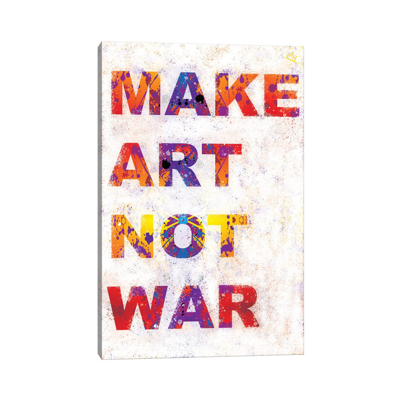 Make Art - Print on Canvas, 30.48cm H x 20.32cm W x 1.91cm D, Wrapped Canvas