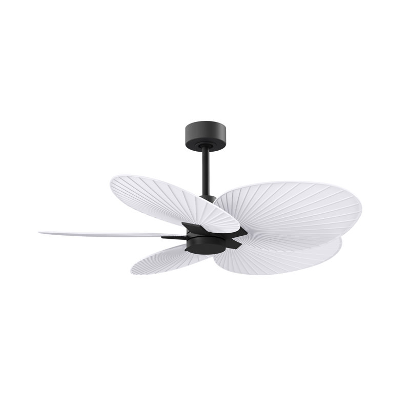 Alessandra - Ventilateur de plafond à cinq pales, Noir mat, Blanc mat