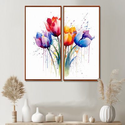 Herald - Art mural traditionnel rose