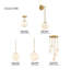 Luminaire suspendu sphérique en or brossé à 1 lumière Blumefield