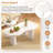 Easy Assembly Nesting Coffee Table Set of 2, Cream Style Cloud Coffee Table with Round Small Side Table, Irregular Centre Table with Thick Legs for Living Room, 39.3''x 13.7'',F15.7''-1978367742