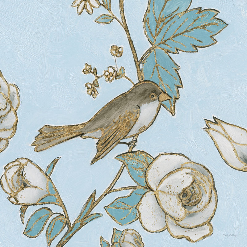 Toile d'oiseaux I par Emily Adams - peinture sur toile tendue, H 12 po x l 12 po x P 1,25 po