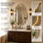 24" x 36" Gold Oval Bathroom Vanity Mirror, Aluminum Frame, 4mm HD Shatterproof Glass, Wall Mounted Vertical & Horizontal-925263780-925263783