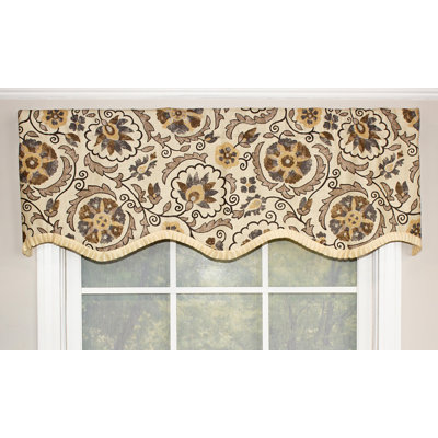Floral Scalloped Window Valance