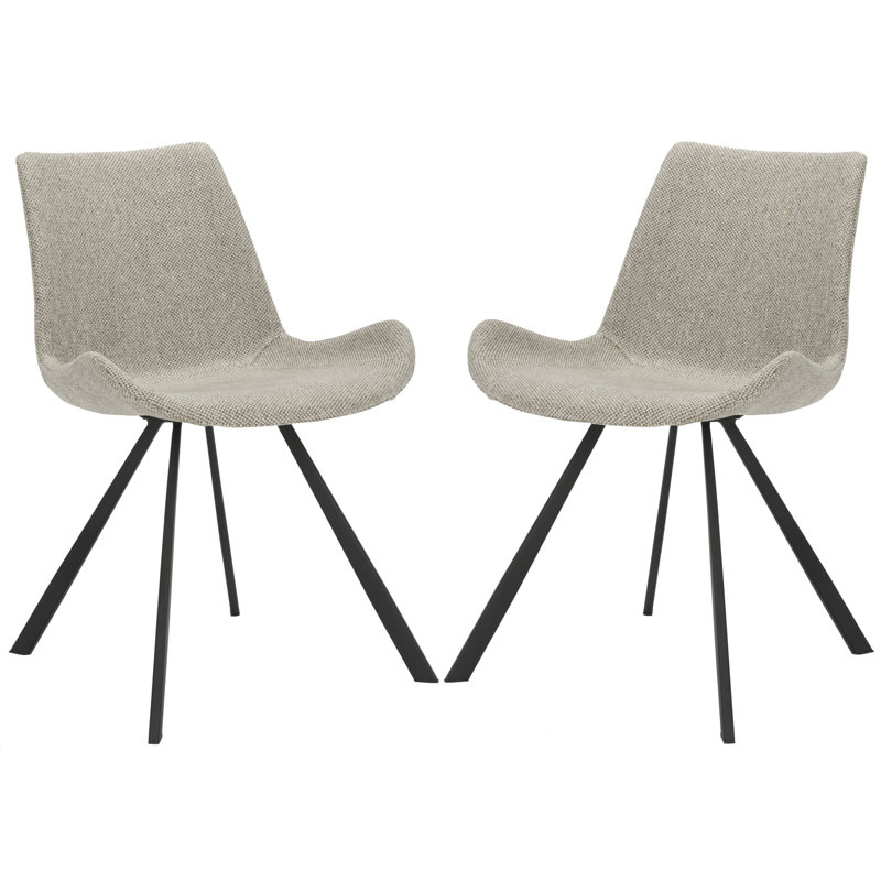 Saddle 18.11'' H Faux Leather Upholstered Side Chair, Light Gray 