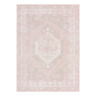 Tapis d'intérieur / extérieur rose Susan