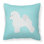 Bichon Frise Solid Colour Outdoor Throw Pillow