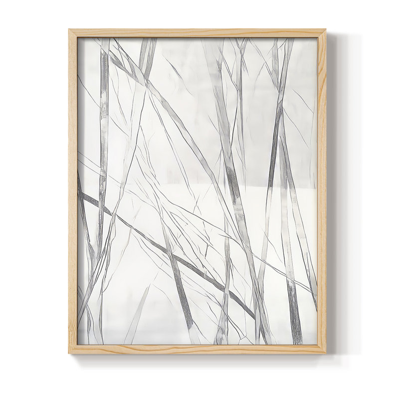 Série ABSTRACT DCCDXLIX, reproduction encadrée - bois massif, Naturel, H 11 po x l 9 po