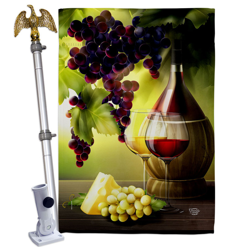 Ensemble de drapeaux en polyester 40 x 28 po Vineyard