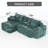 Boneless 104" Modular Cloud Couch L-Shaped Sectional Sofa with Chaise-2075543990