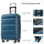 Ensemble 6 pièces de valises rigides en ABS - Valises légères et durables avec deux roues pivotantes, tailles de bagage à main et pour bagages-130040271