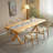 Burlywood Rectangular Solid Wood Dining Table-1633799191