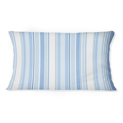 Coussin lombaire transitionnel bleu bébé et blanc I