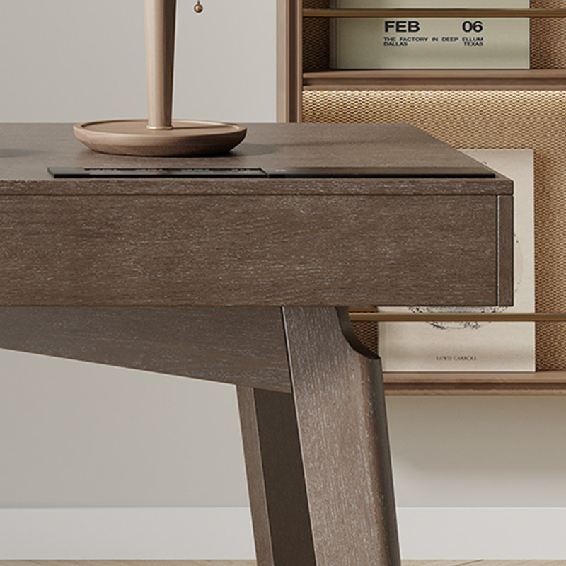Bureau en bois massif avec tiroirs pour le bureau et la maison, H 29,53 po x l 62,99 po x P 23,62 po
