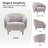 Modern Upholstered Barrel Accent Chair - Set Of 2-1971089334