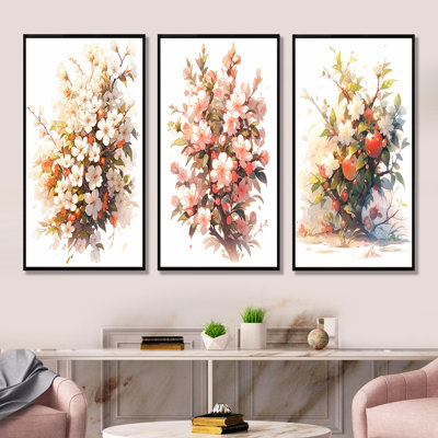 Ensemble de salon mural A Garden S Flower Grace - Seasonal Flowers