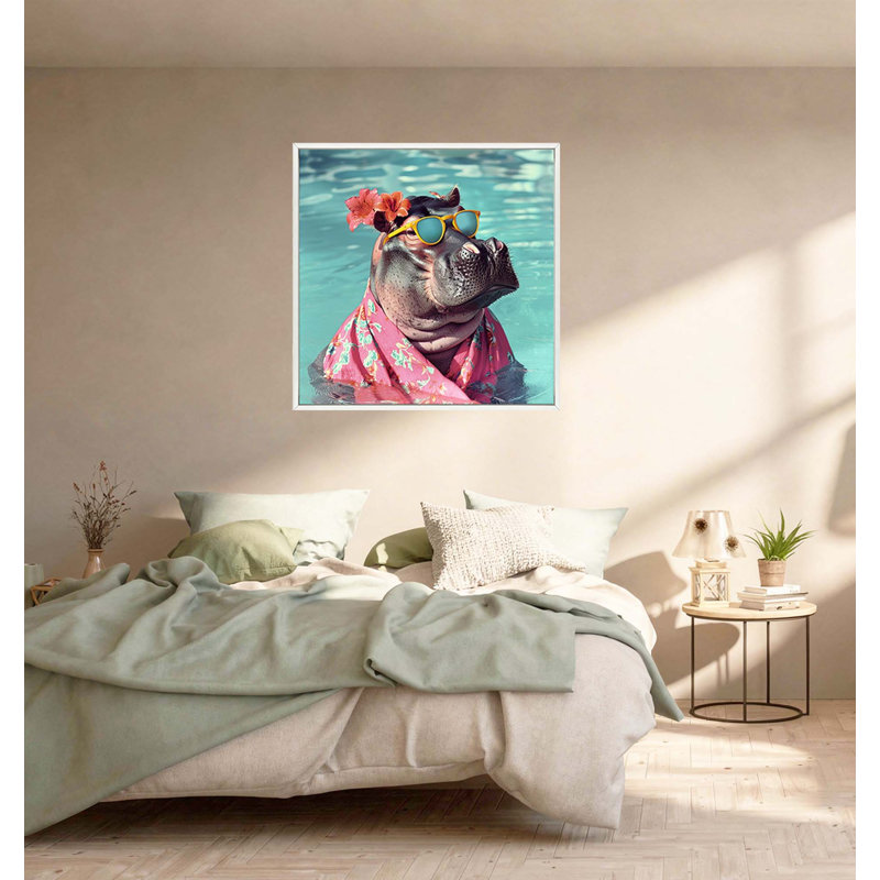 Hippo Oasis 7 - Framed, Medium