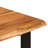 Adriahna vidaXL Dining Table, Natural Edges Tabletop with Power-Coated Steel Legs, Rustic Design Bistro Table for Dining Room, Kitchen, Solid Acacia Wood-897791274