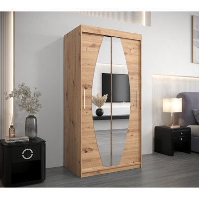 Broumov 2 Door Manufactured Wood Wardrobe