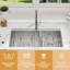 Évier de cuisine 33 "à double cuve encastrable 33" en acier inoxydable 304 calibre 16 de profondeur 33 "-130488792
