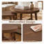 Ensemble de 2 tables basses gigognes rondes avec piètement en X, tables d'appoint en MDF au fini noyer pour salon et chambre